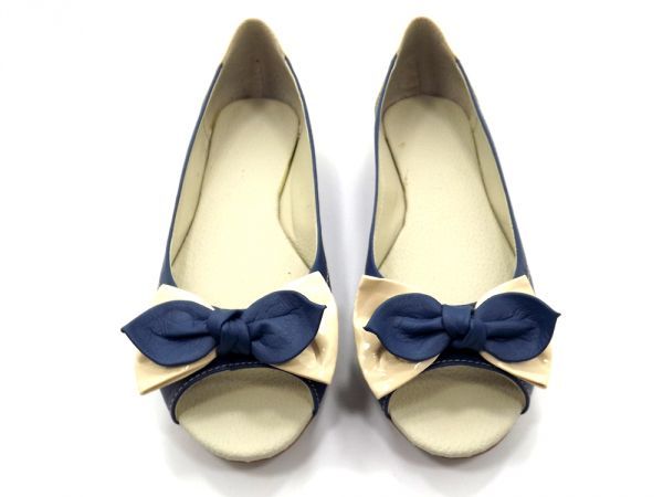 Sapatinha Peep Toe Azul