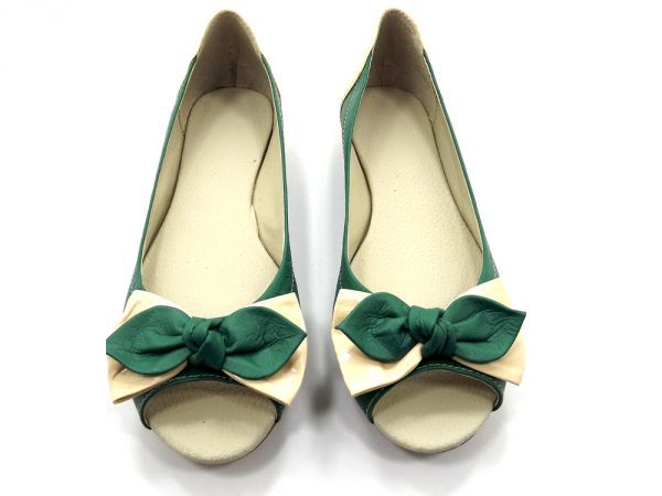 Sapatinha Peep Toe Verde