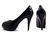 Sapato Peep Toe Meia Pata Preto 2